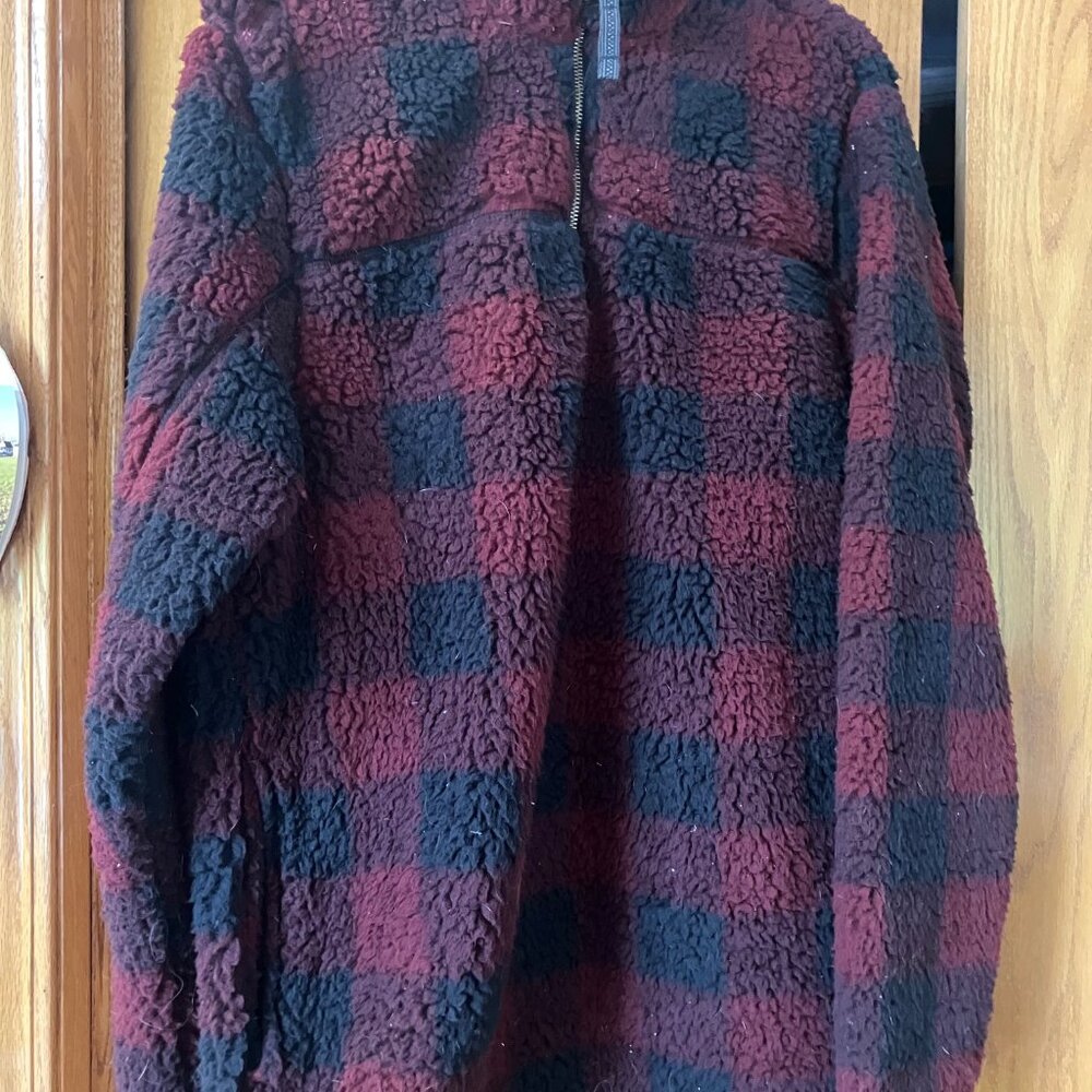 Sherpa turtle neck shirt or jacket.